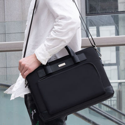 Bolsa de mensageiro personalizada Porta-Laptops Casso com Faixa de ombro Cor preta