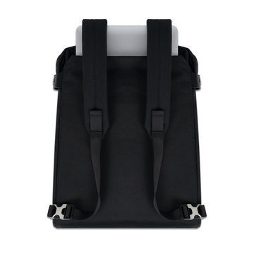 Mochilas portáteis à prova d'água de 16 polegadas Negro com logotipo personalizado