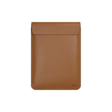 Mancha de computador portátil resistente à água cobre PU Material de couro Cor marrom