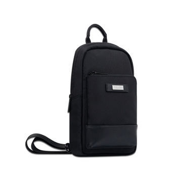 Saco Negro de Negócios, Pacote de Dia de Ombro Material de Couro Nylon PU resistente à água