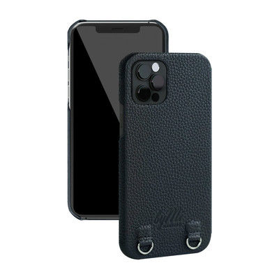 Caixa protetora para Iphone, de couro real, com alça removível.