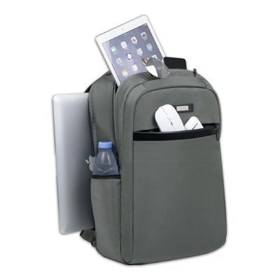 Apto para ocasião Outdoor Laptop Mochilas Saco com bolso lateral Feito de Nylon